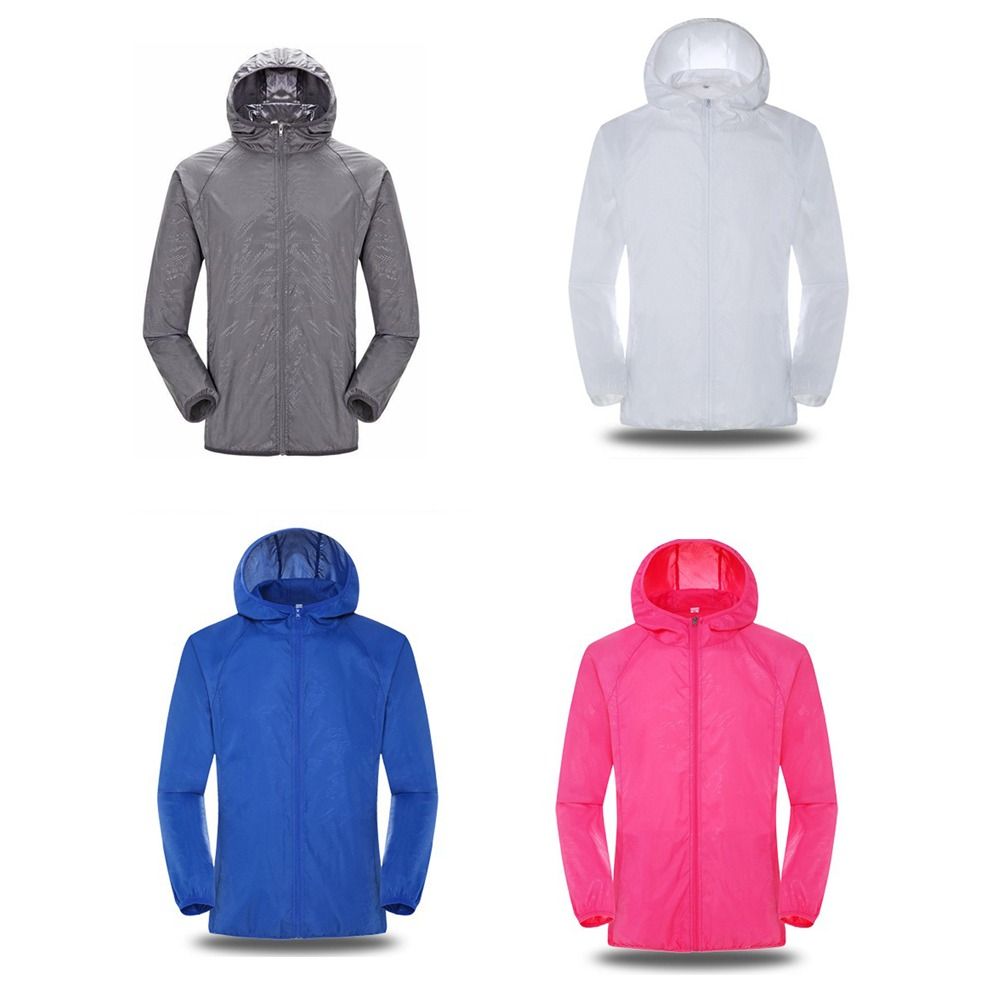Outdoor Adventure Windbreaker - カジュアル超軽量日焼け止めコートフード付き折りたたみ式ウィンドブレーカージャケット速乾性アウトドアジャケット旅行冒険