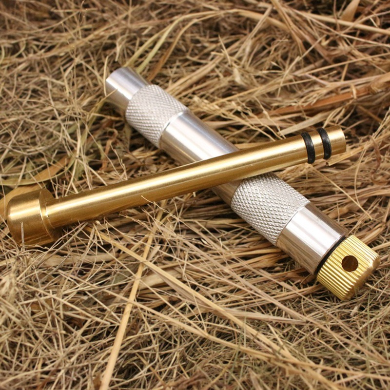 Fire Piston Starter - 新しい屋外用ピストン式ファイヤースターター、空気圧式ファイヤースターター、ポータブル屋外用着火ツール、キャンプサバイバルツールキット