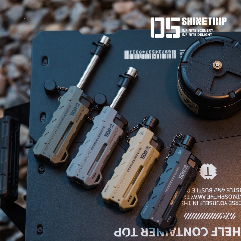 Fire Piston Starter - 2026年アウトドアフレキシブルノズル防風ジェットブルーフレームブタンガストーチライター可視ガスウィンドウキャンプ用特殊ライターギフト