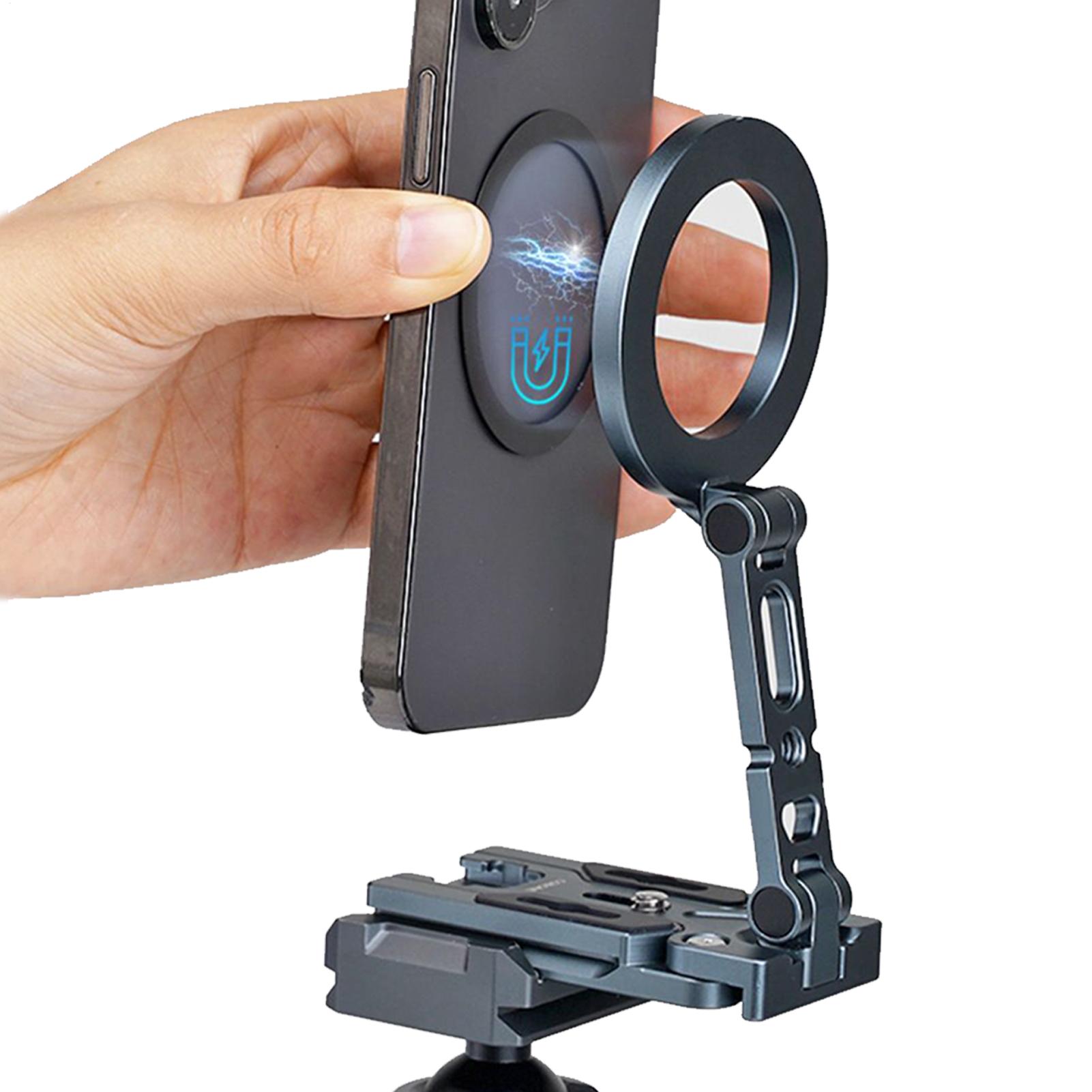 Outdoor Adventure Degree - 磁気式スマホ三脚スタンド 折りたたみ式携帯電話ホルダー デスク用 360度回転 スマホブラケット アウトドア/アドベンチャー向け