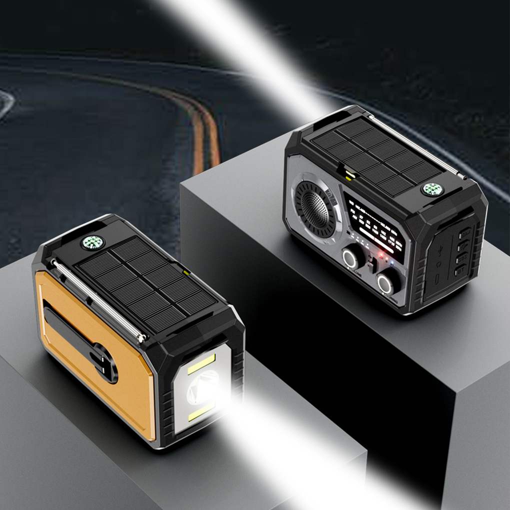 Emergency Radio Solar - 16000mAh AM/FM/WB NOAA 緊急気象ラジオ 手回しソーラー Type-C