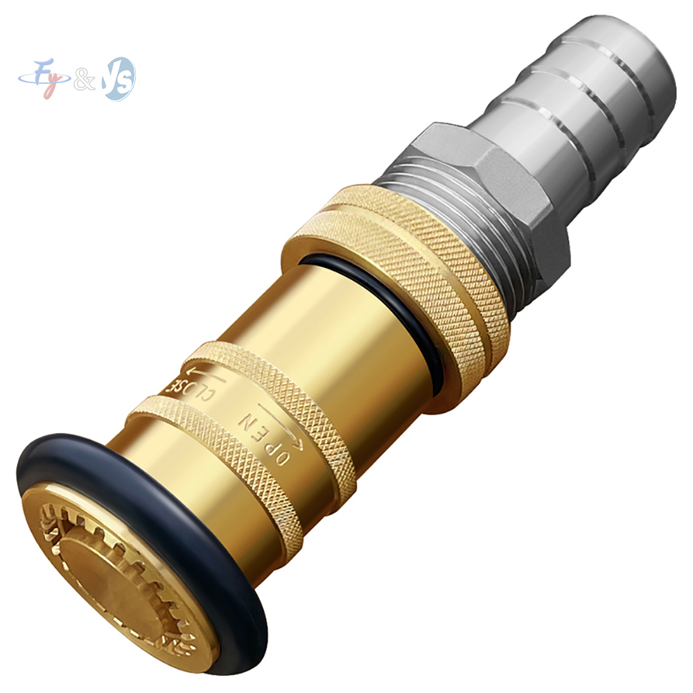 Fire Piston Starter - 真鍮製消防ホースノズル – 1インチ/1.5インチ/2インチ雌ネジ、消防および屋外清掃用調整可能な噴霧パターン