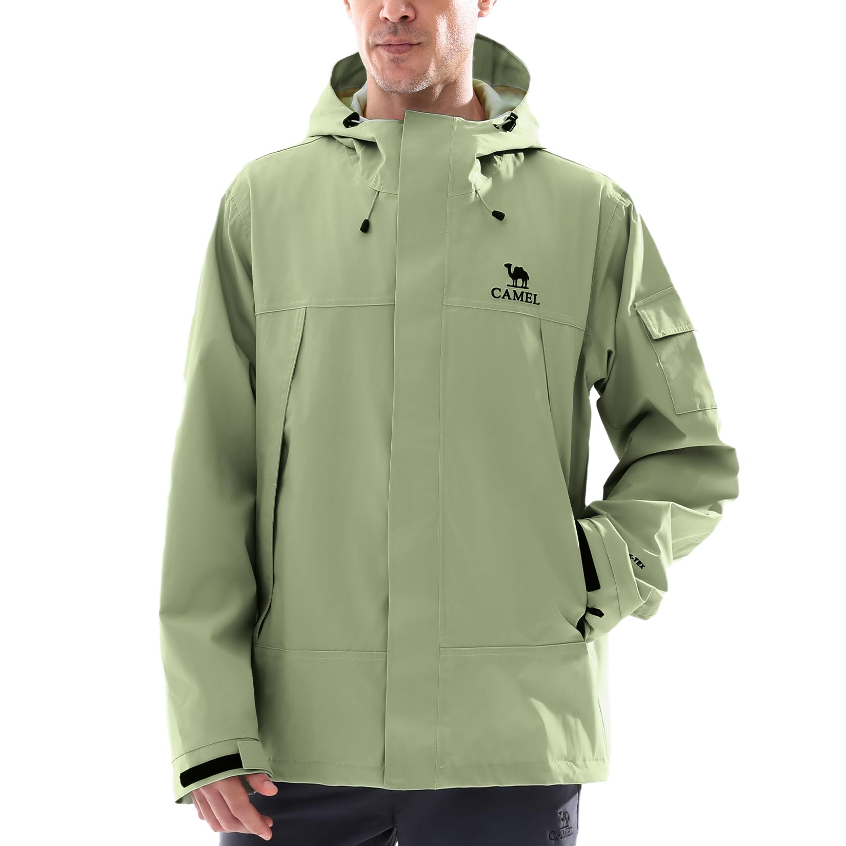 Outdoor Adventure Windbreaker - GOLDEN CAMEL メンズ レインジャケット 軽量テフロン ウインドブレーカー