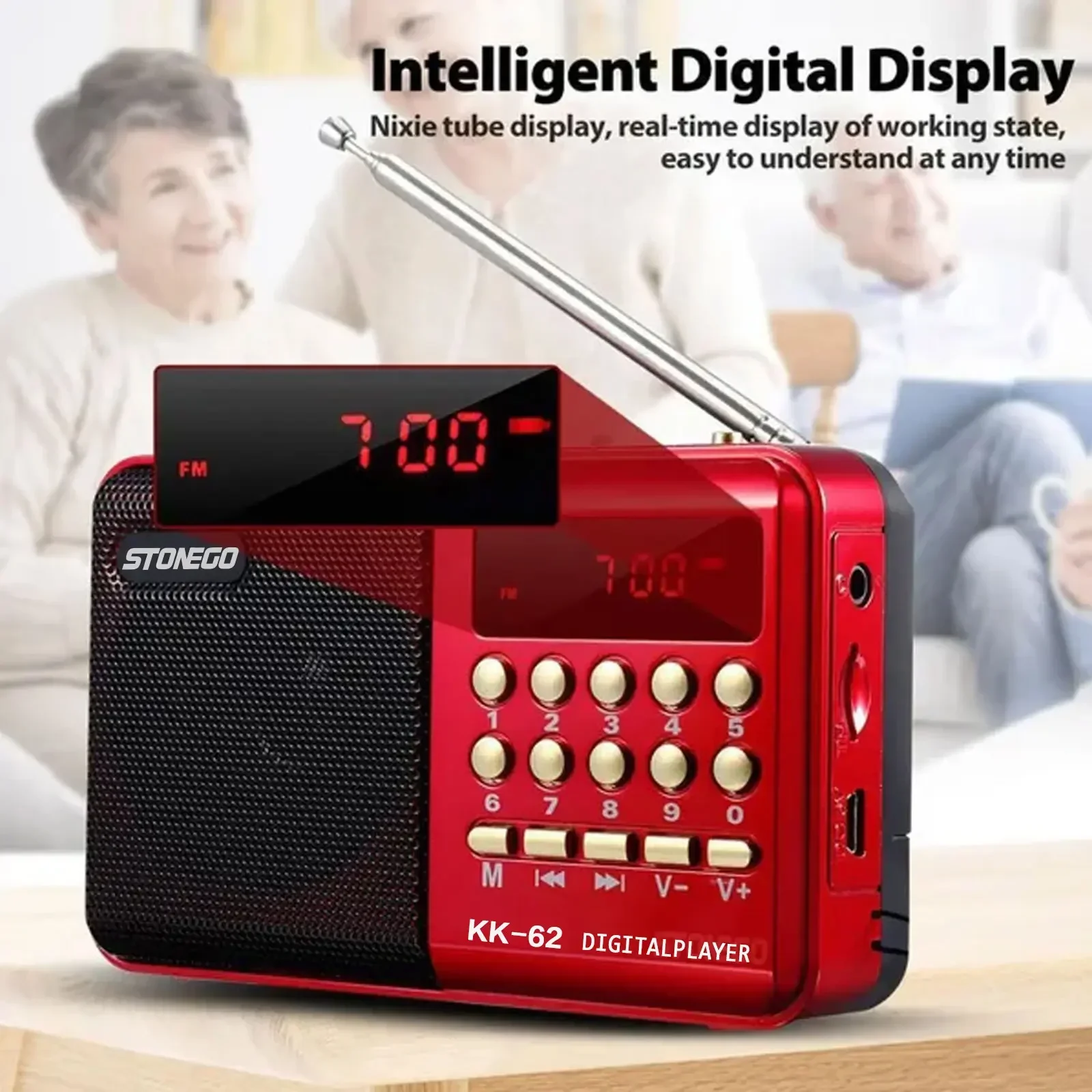 ポータブル充電式ミニ FM ラジオプレーヤー多機能プラグイン - Emergency Radio Solar のレビューと価格