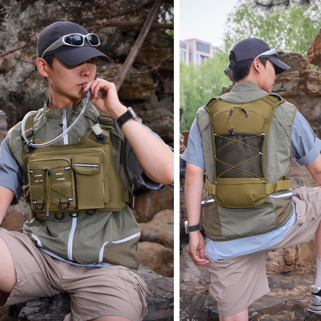 ランニングベスト男性女性用チェストパック水分補給バッグサイク - Outdoor Adventure Vest のレビューと価格