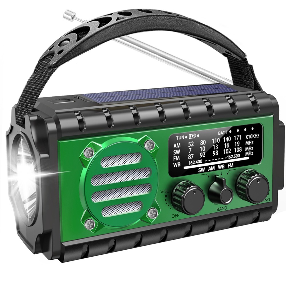 ポータブルソーラーハンドクランク式非常用ラジオ 20000m - Emergency Radio Solar のレビューと価格