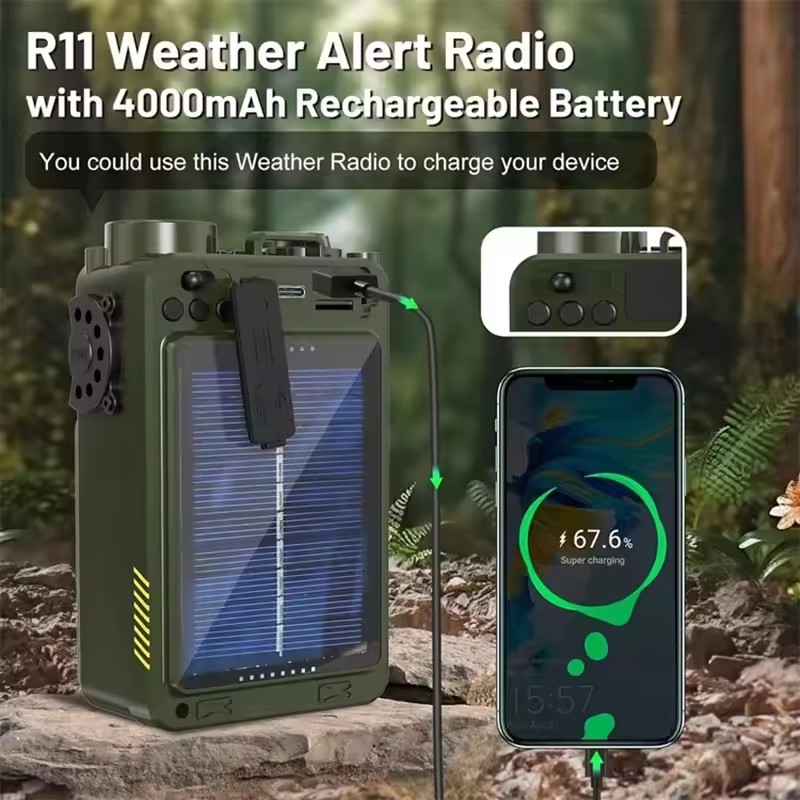 手動緊急ソーラー Bluetooth アウトドアキャンプ警報 - Emergency Radio Solar のレビューと価格