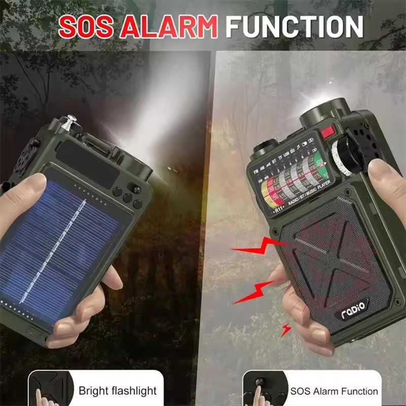手動緊急ソーラー Bluetooth アウトドアキャンプ警報 - Emergency Radio Solar のレビューと価格