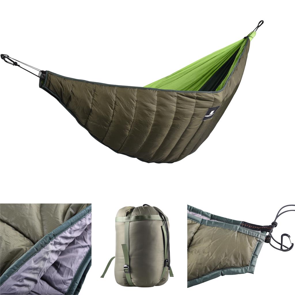 屋外用ポータブルハンモックアンダーキルト、0度対応寝袋、バッ - Outdoor Adventure Degree のレビューと価格