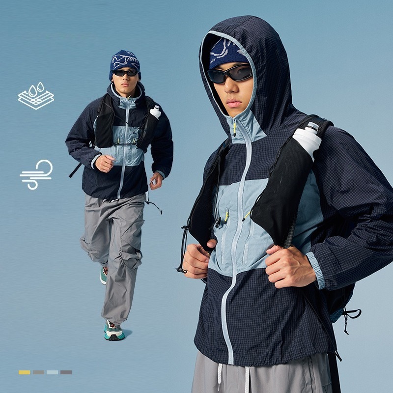 男女兼用 軽量 防水 ハイキング用 通気性 ウィンドブレーカ - Outdoor Adventure Windbreaker のレビューと価格