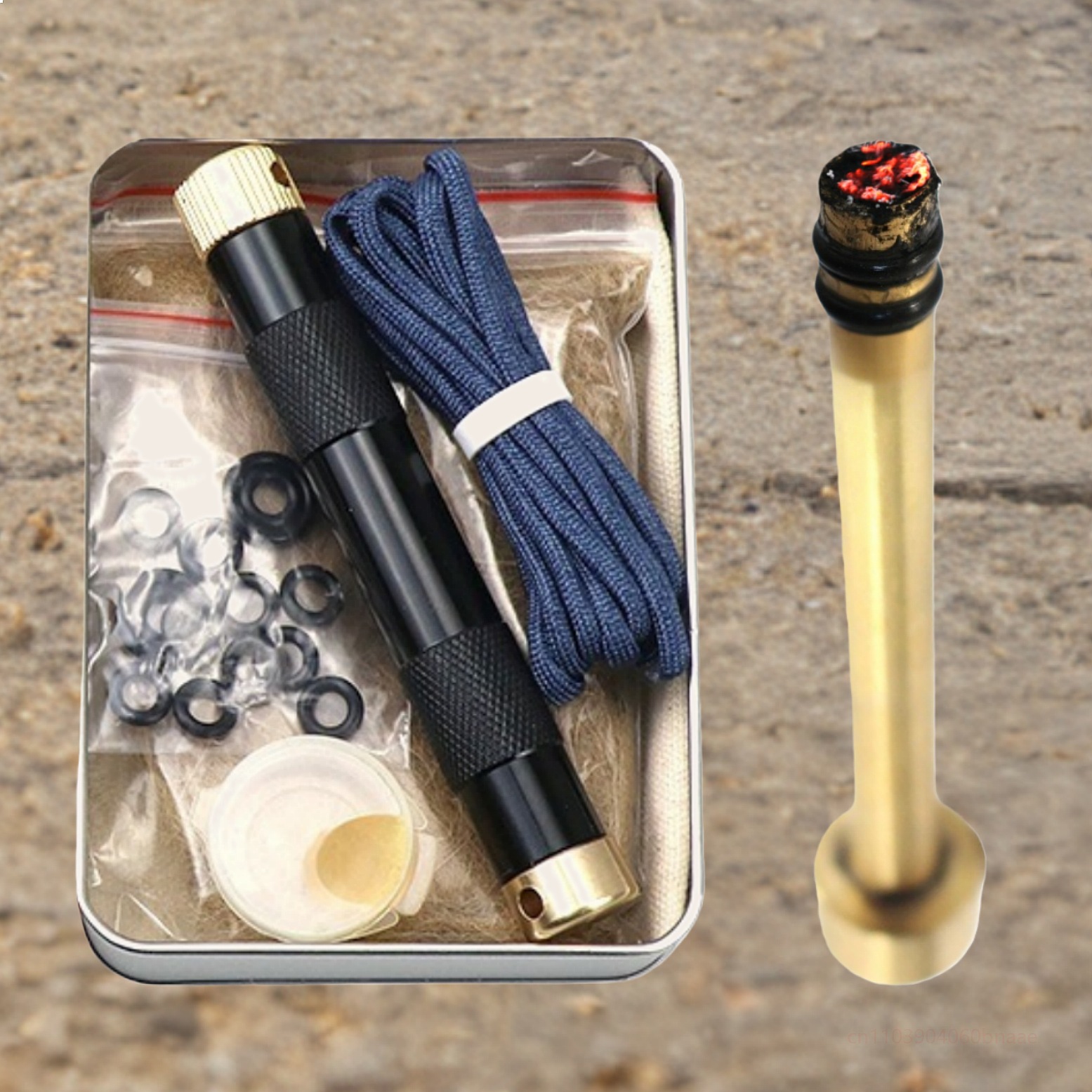 新しい屋外用ピストン式ファイヤースターター、空気圧縮式携帯キ - Fire Piston Starter のレビューと価格