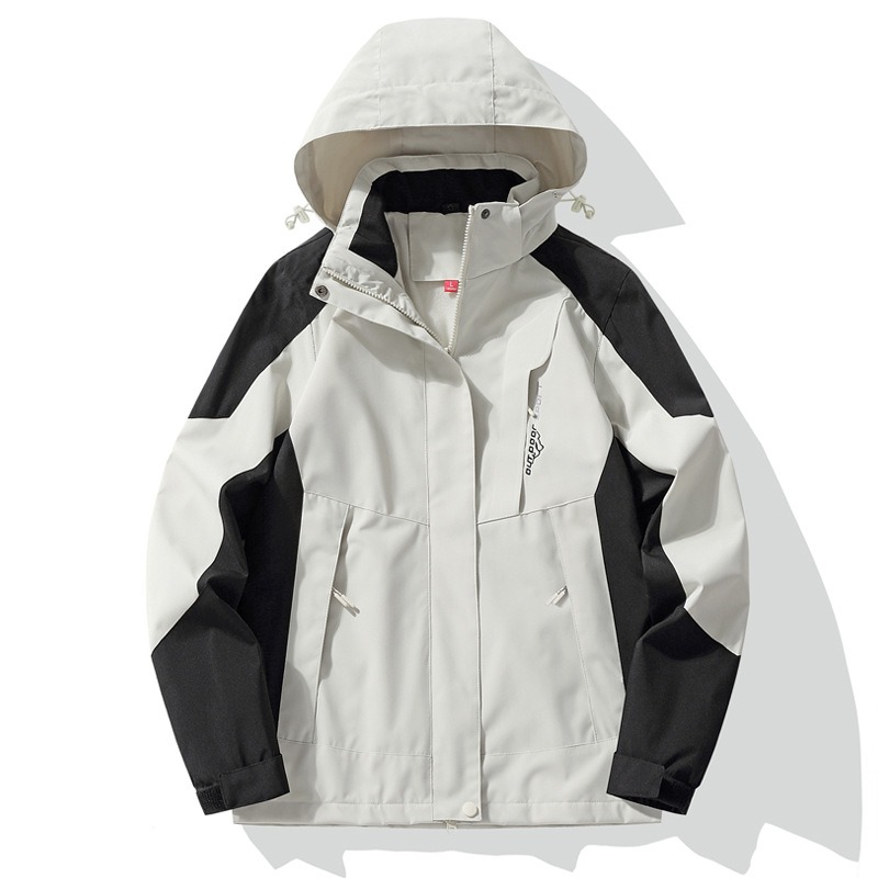女性フード付きジャケット防水ジャケット男性女性ジップコート春 - Outdoor Adventure Windbreaker のレビューと価格