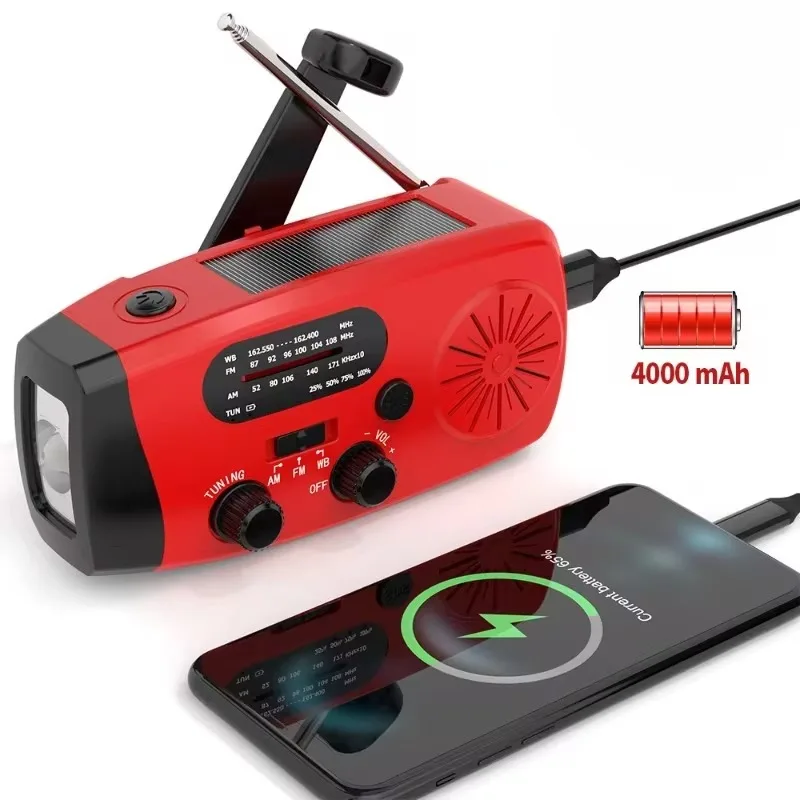 ポータブル多機能ハンドヘルドソーラー緊急天気ラジオ読書灯充電 - Emergency Radio Solar のレビューと価格