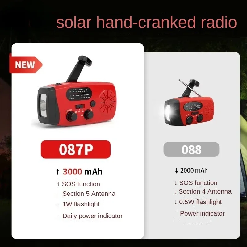ポータブル多機能ハンドヘルドソーラー緊急天気ラジオ読書灯充電 - Emergency Radio Solar のレビューと価格
