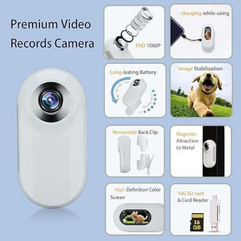 ペット首輪カメラ - 猫/犬用防水 HD アクションカメラ、 - Outdoor Adventure Video のレビューと価格