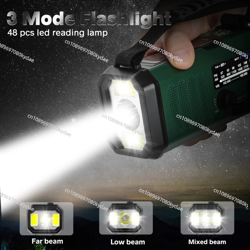 10000/20000mAhバッテリー搭載、手回し式緊急用気 - Emergency Radio Solar のレビューと価格