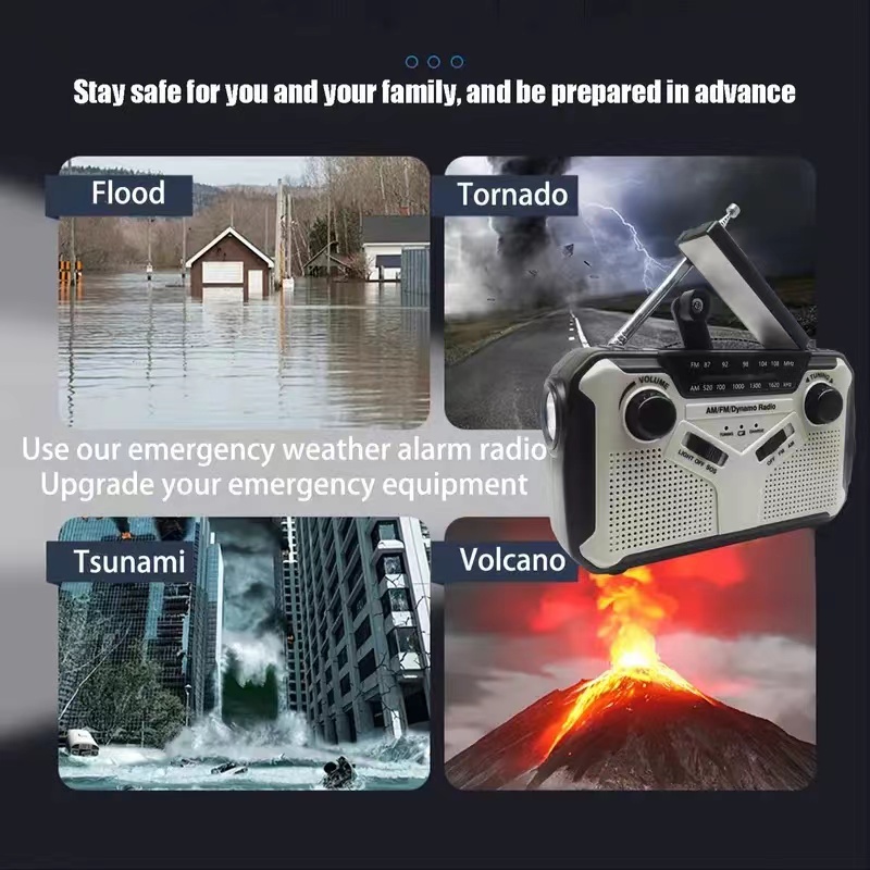 ソーラーラジオ、AM/FMポータブルクランクラジオダイナモ緊 - Emergency Radio Solar のレビューと価格
