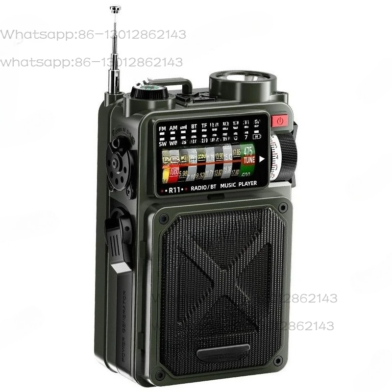 手回しラジオ 緊急用ソーラー Bluetooth アウトドア - Emergency Radio Solar のレビューと価格