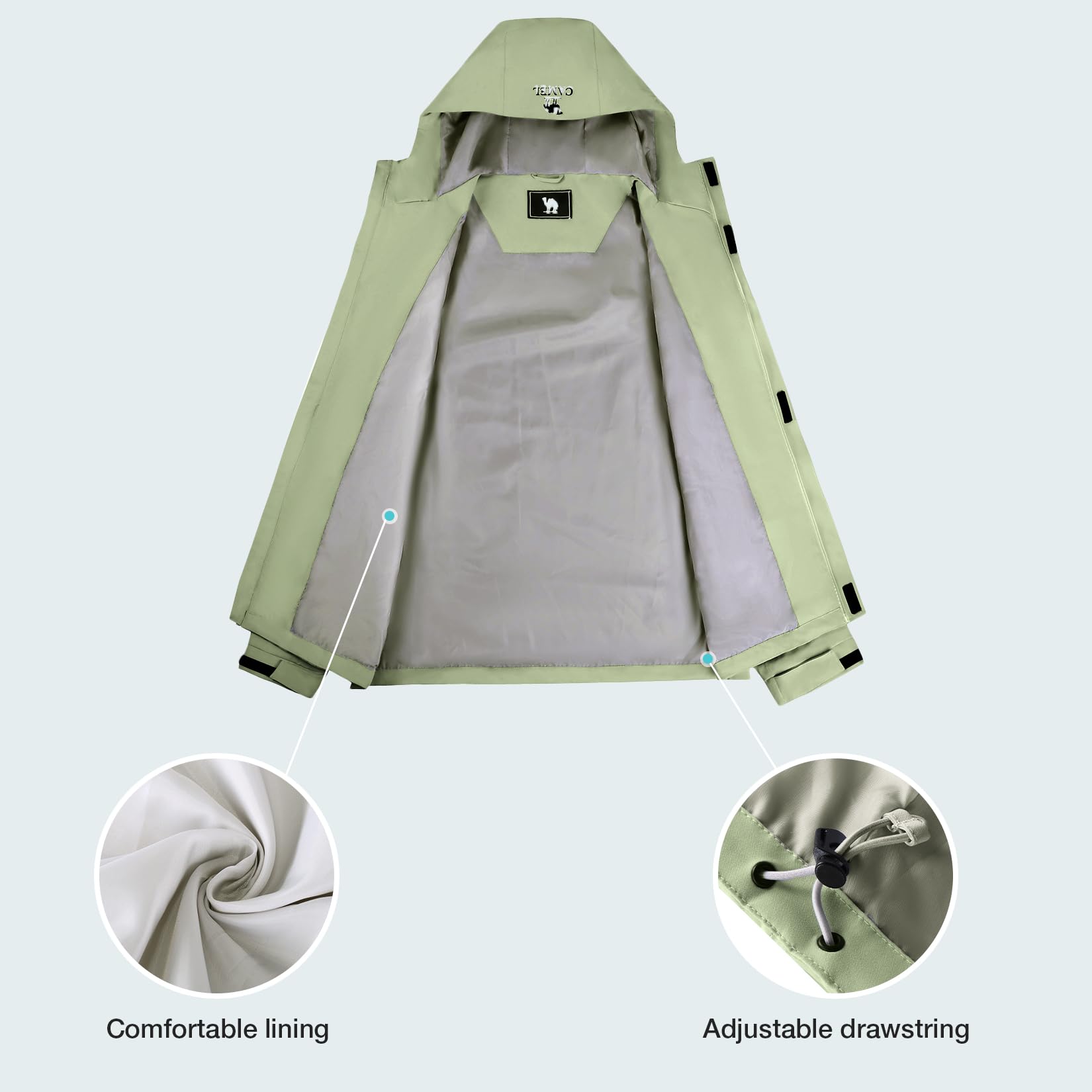 GOLDEN CAMEL メンズ レインジャケット 軽量テフ - Outdoor Adventure Windbreaker のレビューと価格