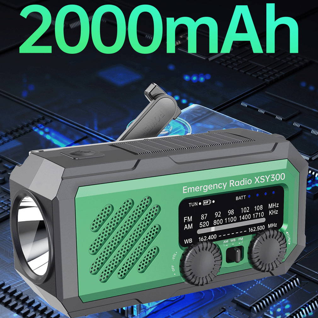 新しい 2000mAh 緊急ラジオ ソーラーハンドクランク発 - Emergency Radio Solar のレビューと価格