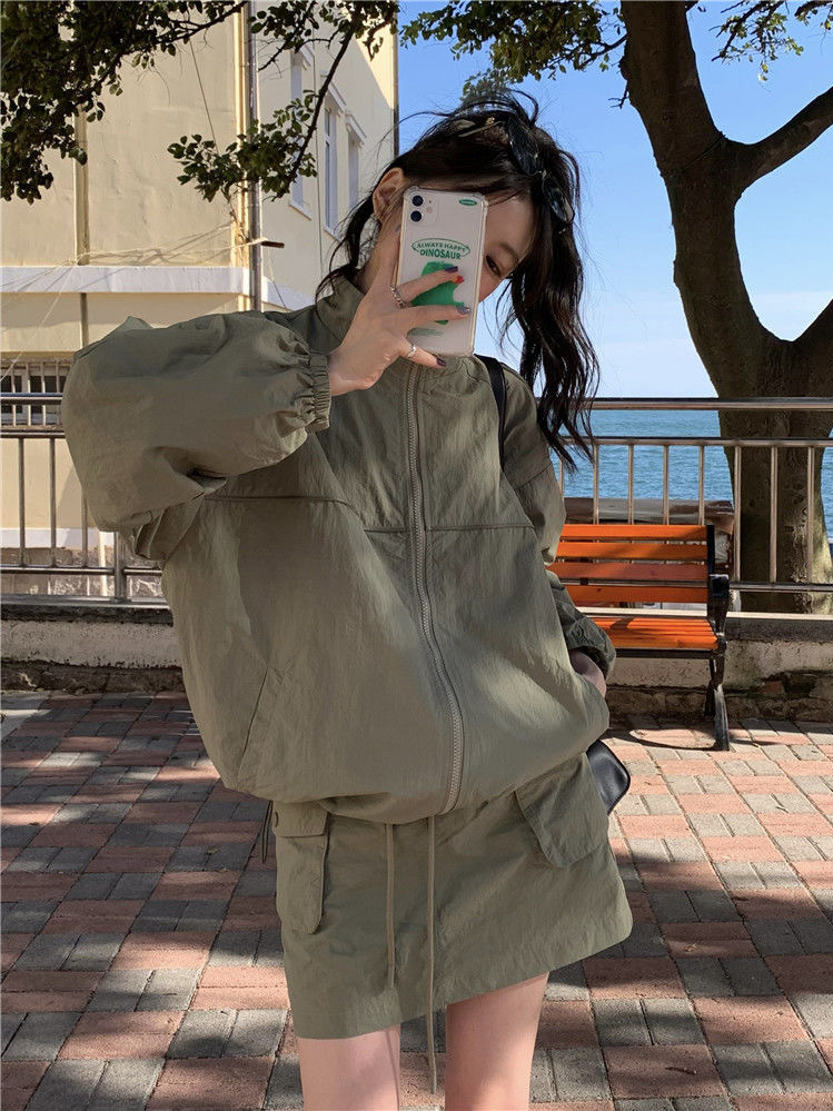 ヴィンテージ レディース スタンドカラー サンプロテクション - Outdoor Adventure Windbreaker のレビューと価格